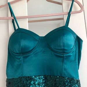 Bustier top sequin dress